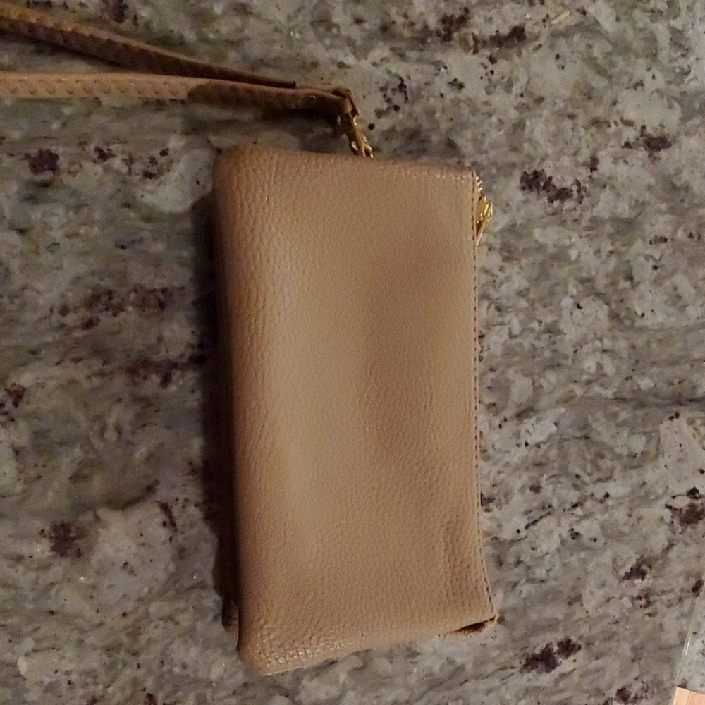 Camel colored Wristlet